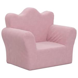 vidaXL Sofá para niños Felpa Suave Rosa