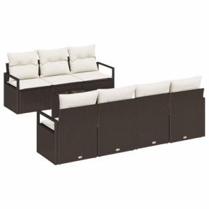 vidaXL Set de Sofás Modulares para Exterior con Cojines en…