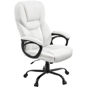 Yaheetech Silla de Oficina de Piel Sintética con Respaldo A…