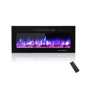 MachenFlame Chimenea eléctrica empotrada con Pantalla tácti…