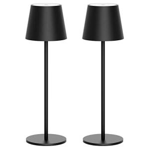 Klighten 2 Piezas LED Recargable Lámpara de mesa con baterí…