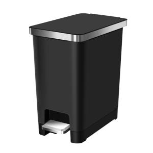 EKO Cubo de Basura Hana 10L, Baño Negro Con Pedal y Cierre…