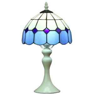 Bieye L30042 Lámpara de mesa estilo vitral, estilo mediterr…