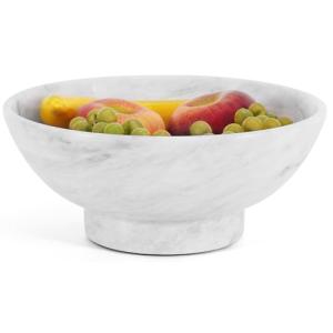 Frutero de mármol blanco de 10 pulgadas, cuenco de piedra h…