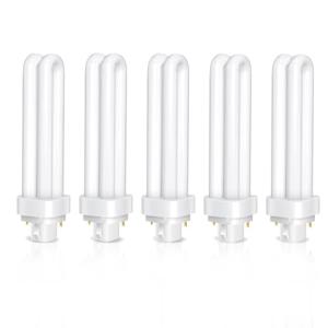 Pack de 5 Bombillas G24d-3, 2-Pin PLC Tubo 26W, Blanco Cáli…