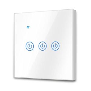 EXTRASTAR Interruptor de Pared Táctil Wi-Fi, 3 Vías, 3 Cana…
