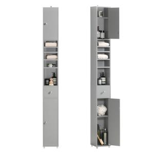 SoBuy Mueble Columna de Baño Armario para Baño Alto Estante…