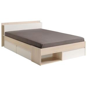 Cama de Matrimonio Much Acacia Blanco 135/140x190/200 cm