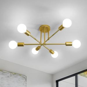 Comely Lamparas de Techo Vintage, 6 Luces E27 Plafon Techo…