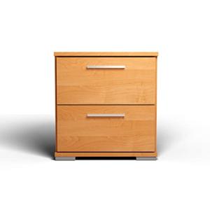 Buyqualia mesilla de Noche con cajones en Color Cerezo (2 C…