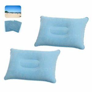 2 almohadas hinchables para camping, viajes, color azul cla…