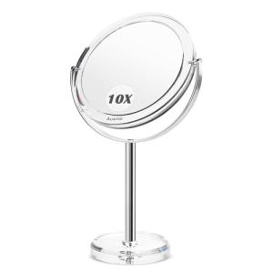 Auxmir Espejo Maquillaje con Aumento 10X / 1X, Espejo de Me…