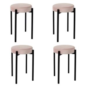 HOME DECO FACTORY TABURETE TERCIOPELO ROSA