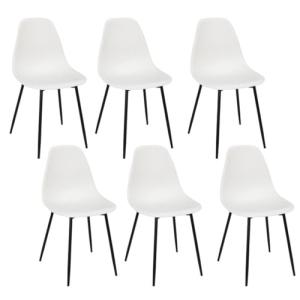 HOME DECO FACTORY, HD0355-Juego de 6 Blancas Gustav Les P'T…