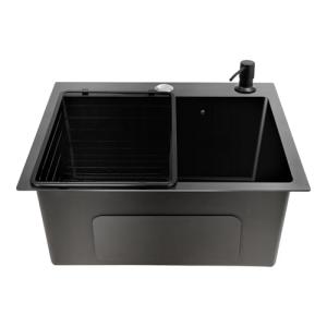 Fregadero de cocina de acero inoxidable, juego de fregadero…
