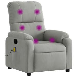 vidaXL Sillón Reclinable de Masaje, Sillón con Reposabrazos…