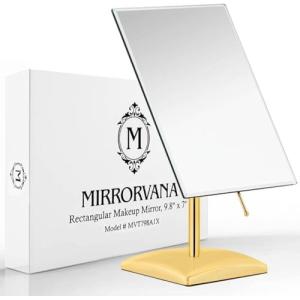 Mirrorvana Espejo Dorado de Pie - Espejo de Mesa Grande - E…