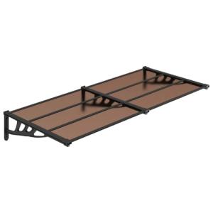 vidaXL Marquesina de puerta policarbonato negro 152,5x90 cm…