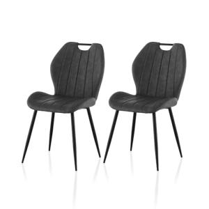 TUKAILAI Juego de 2 sillas de comedor de piel sintética, si…