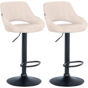 CLP Set De 2 Taburetes De Bar Milet En Tela I Juego De 2 Si…