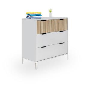 duehome | Cómoda de 3 Cajones para Dormitorio, Modelo Nitza…