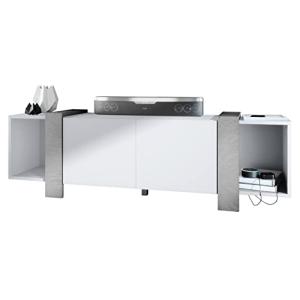 Vladon Mesa de TV IDA 149 x 45,5 x 34 cm cómoda con 4 Compa…