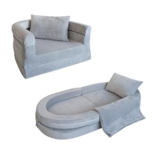 Sofá de Espuma para Niños con Manta y Almohada, Sofá Conver…