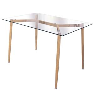 HOME DECO FACTORY HD6401 Mesa de Cristal, Vidrio Hierro, Tr…