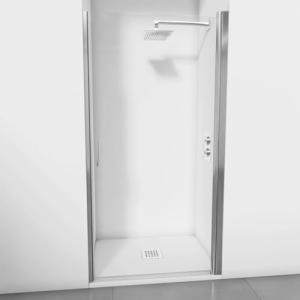Mampara de ducha puerta abatible reversible - Sin perfilerí…