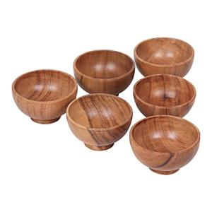 LAVAUX Designs Juego de 6 cuencos pequeños de madera de aca…