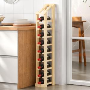 SogesHome Botellero de madera para vino de 30 x 13 x 117 cm