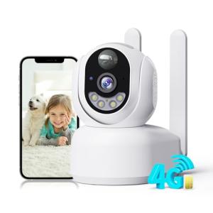 PESAIR 4G LTE Cámara de Vigilancia Interior con Tarjeta SIM…