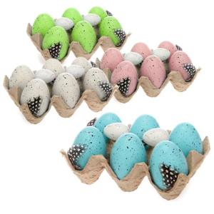 com-four® 32x Huevos de Pascua en cartón de Huevos - Decora…