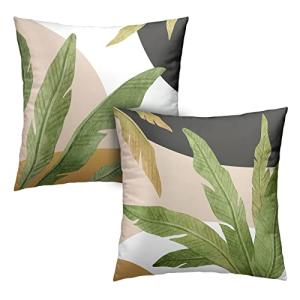 Kwlegh Paquete de 2 fundas de almohada decorativas de hojas…