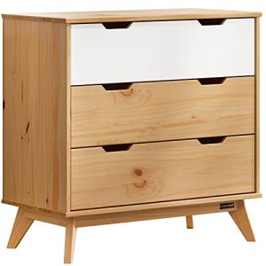 CASARIA Cajonera Borneo 80x79x40 Madera Pino 3 Cajones Apar…