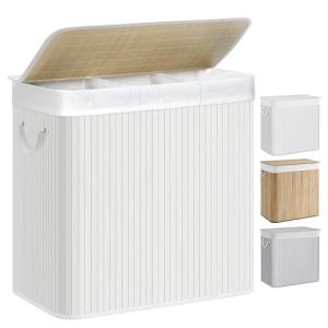 SONGMICS Cesto Ropa Sucia, 150 L, Cesta Ropa Sucia 3 Clasif…