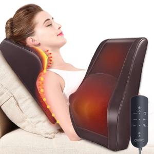 OMASSA Masajeador de espalda con calor, 3D masajeador elect…
