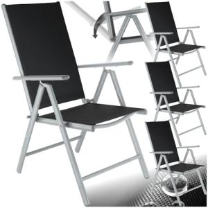 TecTake® Conjunto de 4 Sillas Jardín Exterior de Aluminio,…