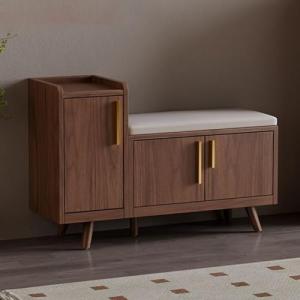 Banco de entrada de madera, Banco Almacenaje con Asiento, B…