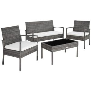 TecTake® Conjunto Jardín Exterior de Ratán y Aluminio, Mueb…