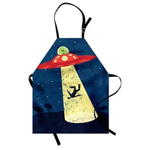 ABAKUHAUS Dibujos Animados Delantal de Cocina, Espacio Alie…