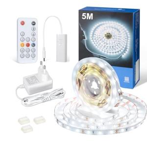 WOBANE Tira LED Blanco Frío 6000K, Tiras Luces Led 5 Metros…