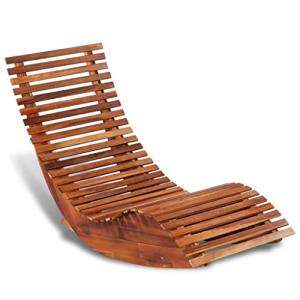vidaXL Tumbona Mecedora Madera Acacia Sofá Hamaca Asiento C…