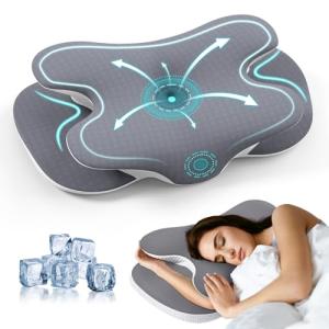 JINXIA Almohada de Espuma Viscoelástica para Todo Tipo de D…