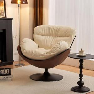 PRMTYUP Sillón Giratorio Individual, Sillón Tapizado Decora…