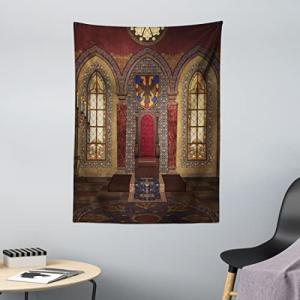 ABAKUHAUS Gótico Tapiz de Pared y Cubrecama Suave, Trono Ro…