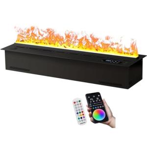 Oiyekntd Chimenea de Vapor de Agua 3D con Colores y Brillo…