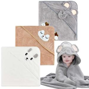 Dafencar Toalla Baño Bebe, 3pcs Toallas Bebe, Suave y Cómod…