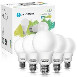 Aigostar Bombilla Led E27 Blanco Frio 6500K,12W Equivalente…