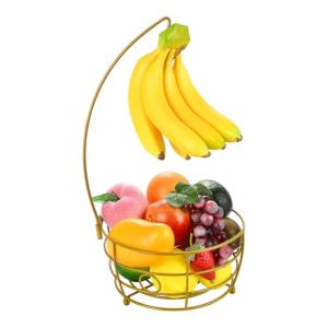 DIYZON Cesta de Frutas para Encimera con Colgador de Plátan…
